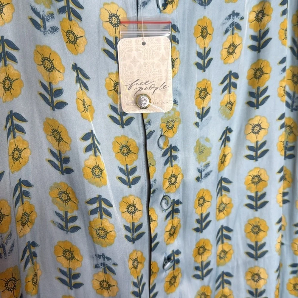 Free People Analise Printed Midi Skirt Floral NWT